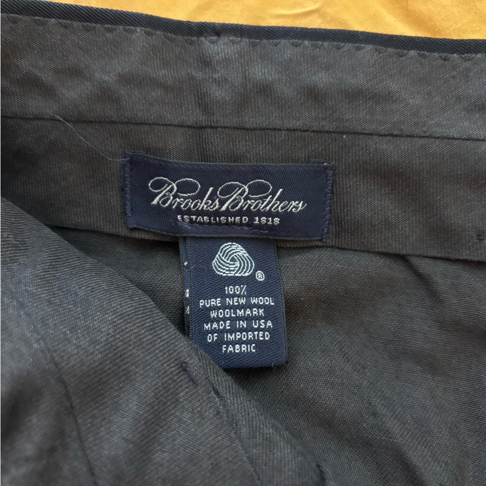 Brooks Brothers Charcoal Wool Trousers